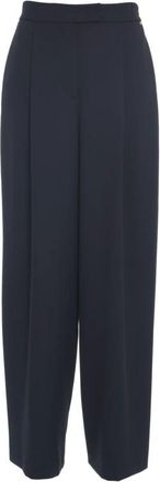 Kaos Kaos, Broeken, Dames, Blauw, S, Elegante Wijde Plooiende Broek