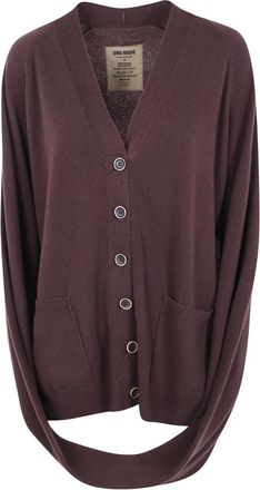 Uma Wang UMA Wang - Wrap Cardigan - Dames - Truien - Bruin - Maat: M Kasjmier