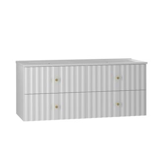 Petits Meubles Mueble lavabo encastrado estratificado Blanco
