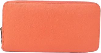 Herm&egrave;s Pink Rose Jaipur Epsom Leather Silk Long Wallet (Bi-Fold) (Pre-Owned)