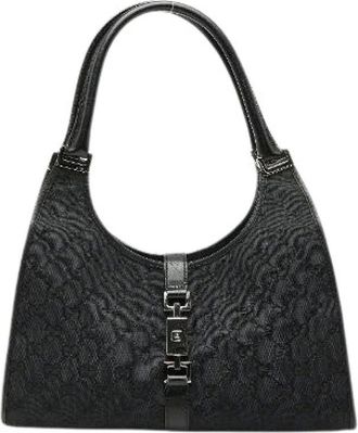 Gucci Pre-owned Shoulder Bags, female, Black, Size: ONE SIZE Pre-owned Canvas Shoulder Bag