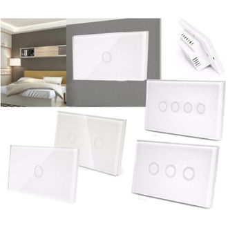 Trade Shop Trade Shop - Interruttore Touch Pulsanti In Vetro Temperato Ad Incasso Placchetta 503 1 A 4