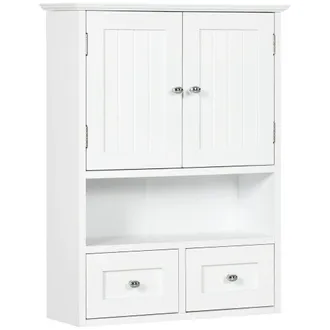 Kleankin Armario de pared 50.8x17.8x66 cm blanco