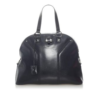 Saint Laurent Pre-owned Womens Vintage YSL Muse Leather Handbag Black Calf Leather - One Size