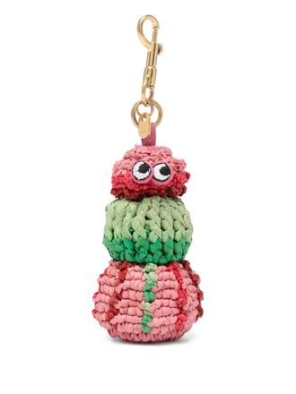 Anya Hindmarch Sea Urchin keyring - women - Raffia - One Size - Pink