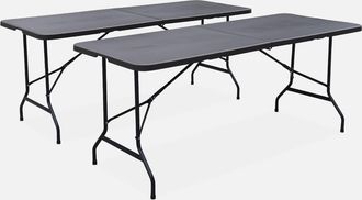 Sweeek Mesas Plegables Port&aacute;tiles Para Eventos, Set De 2