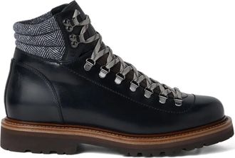 Brunello Cucinelli Wandelschoenen met visgraatpatroon en veters - Blauw