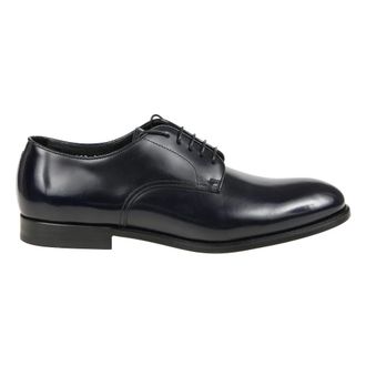 Doucal's Geborstelde derby veterschoenen - Heren - Nette schoenen - Blauw - 44 1/2 EU - Schoenen