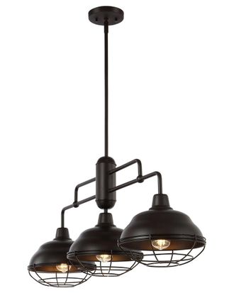 Jonathan Y Designs Jonathan Y Levi 40In 3-Light Industrial Farmhouse Iron Led Pendant