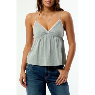 PacSun Elena Beaded Babydoll Camisole in E. Heather Grey at Nordstrom, Size Xx-Small