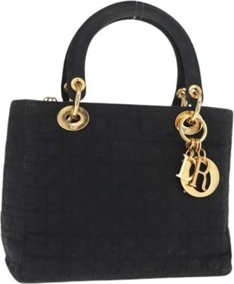 Dior Pre-owned Handbags, female, Black, Size: ONE SIZE Pre-owned Vintage Nylon Hand Bag