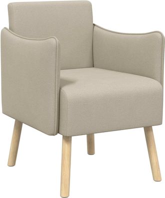 vidaXL Butaca Decorativa Arena Terciopelo Granulado Vidaxl