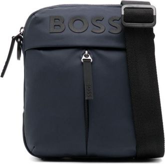 BOSS Stormy logo-embossed bag - men - Polyester/Recycled Polyester - One Size - Blue