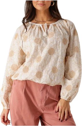 Summum Overhemden, Dames, Veelkleurig, S, Bloemenborduurwerk Longsleeve Top