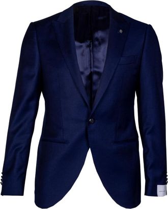 Luigi Bianchi Mantova Heren Smokingpak Set met Stropdas - Heren - Blazers - Blauw - S - Jassen