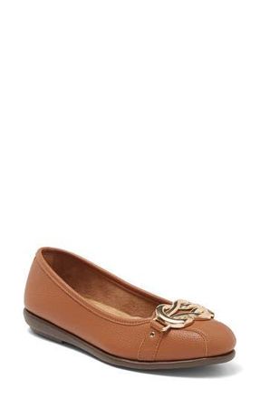 Aerosoles Big Bet Pebbled Flat - Wide Width Available in Tan Pu at Nordstrom Rack, Size 10.5