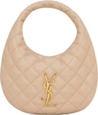 Saint Laurent Beige Icarino Shoulder Bag