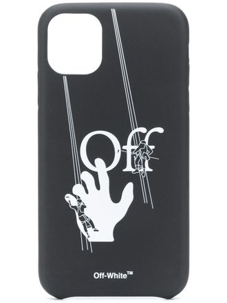 Off-white hand logo iPhone 11 case - unisex - PVC - One Size - Black