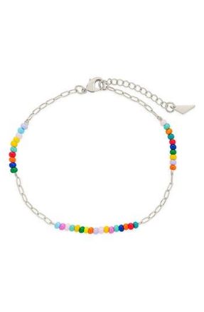 Sterling Forever Iridiana Rainbow Beaded Bracelet in Silver at Nordstrom Rack
