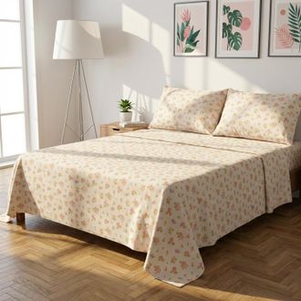 KASANOVA Completo letto matrimoniale cotone fiorellini