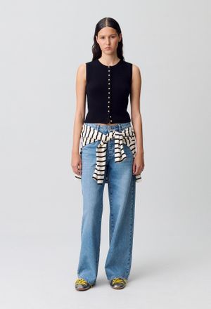 Claudie Pierlot Top maille boutonn&eacute;