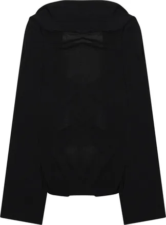 Alberta Ferretti Sheer Chiffon Bow Detail Top