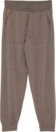 John Smedley Pantaloni Henning in lana merino - Marrone