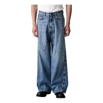 Off-white Half Arrow Twist Slouchy Jeans - Heren - Jeans - Blauw - Maat: W32 Katoen