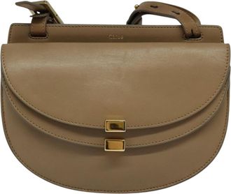 Chloé Georgia Beige Leather Shoulder Bag (Pre-Owned)