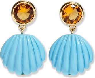 Lizzie Fortunato Kai Shell Drop Earrings in Blue Multi at Nordstrom