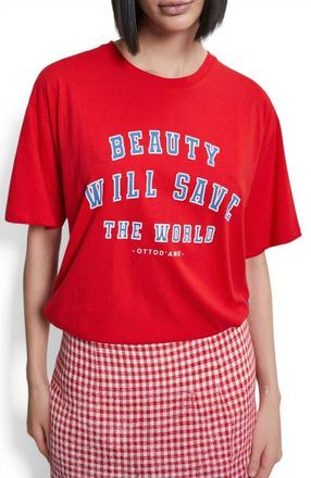 ottod'Ame Classic Cotton T-Shirt in Red at Nordstrom, Size X-Small It