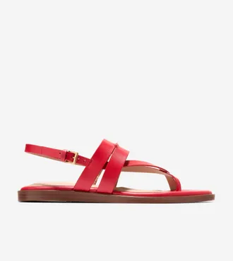 Cole Haan Womens Go-To Estella Flat Thong Sandals - Red Size 10.5