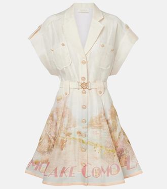 Zimmermann Como printed linen and silk shirt dress