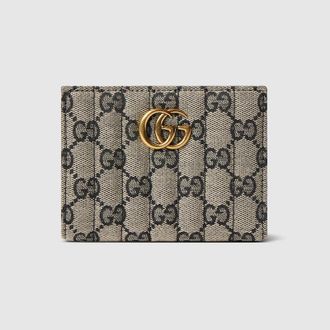 Gucci Jetset GG Marmont Small Wallet, Beige, Original GG Fabric