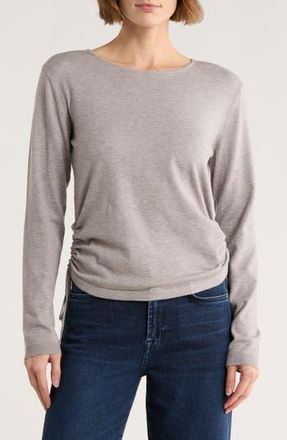 Max Studio Side Cinched Top in Light H. Grey at Nordstrom Rack, Size X-Large