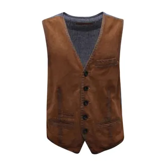 The Jack Leathers Vests, male, Brown, Size: XL Lorry Waistcoat