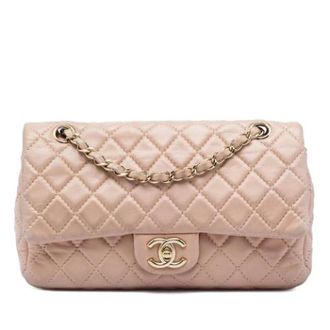 Chanel Pre-owned Classic Flap Shoulder Bag - Dames - Pre-owned - Beige - Maat: ONE Size Zijde