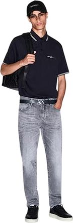 A|X Armani Exchange Polo met kraag en borduursel voor heren (Marine)