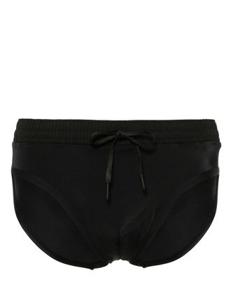 Palm Angels logo-print swimming trunks - men - Spandex/Elastane/Polyamide/Spandex/Elastane/Polyester/Polyester - M - Black
