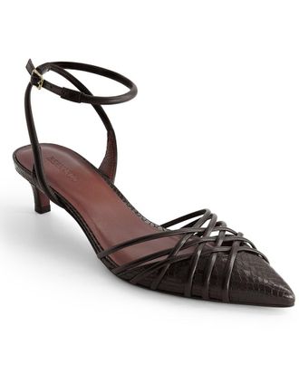 Bernardo Minu Leather Kitten Heel Pump