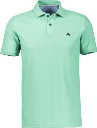 Lerros Poloshirt LERROS, Herren, Gr. XXL, mint water, Single Jersey, Obermaterial: 60% Baumwolle, 40% Polyester, unifarben, normal h&uuml;ftbedeckend, Rundhals, S