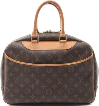 Louis Vuitton Borsa a mano Deauville Bowling Vanity con monogramma 2002 - Marrone