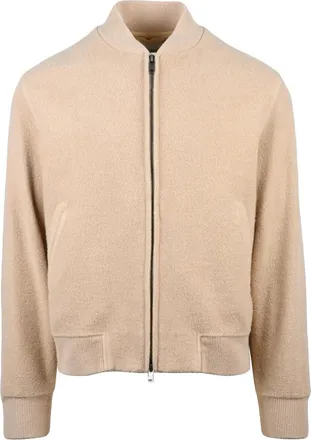 Circolo 1901 Beige Bomber Jacket With Minimalist Design And Zip Closure