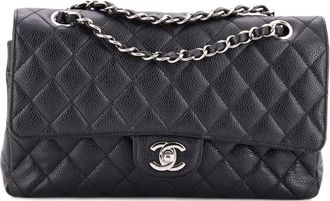 Chanel Classic Double Flap Bag Quilted Caviar Medium shoulder bag - Zwart