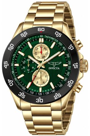 Invicta S1 Rally 69984 Herenhorloge - Quartz Uurwerk - Metaal met Groene Wijzerplaat - 43 mm