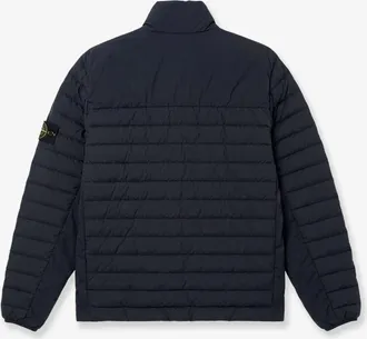 Stone Island Mens Down Jacket Seamless Tunnel Nylon Blue Polyamide