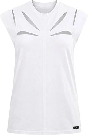 Elisabetta Franchi T-shirt - Dames - T-shirts - Wit - XL - Katoen - Tops
