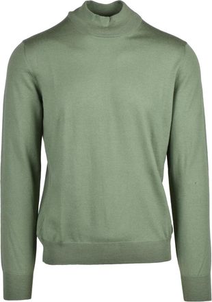 Gran Sasso Lightweight Turtleneck Sweater in Apple Green