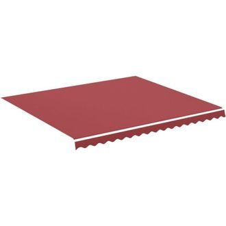 vidaXL Tela De Repuesto Para Toldo Rojo Burdeos 4x3,5 M Vidaxl