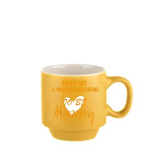 KASANOVA Tazzina caff&egrave; 90 ml scritta gialla